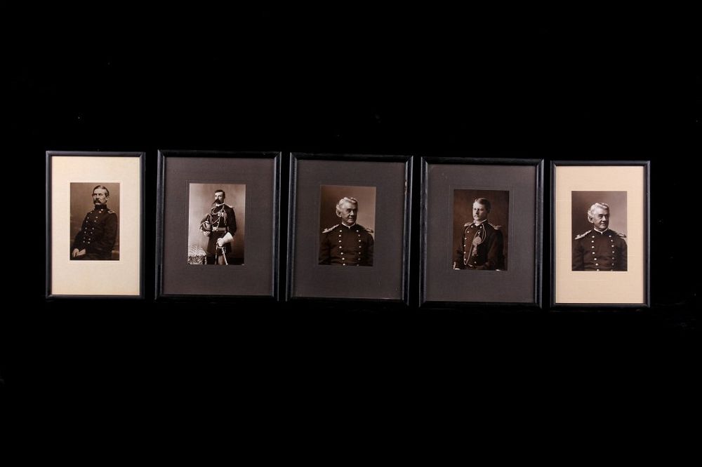 Appraisal: Framed Civil War Officer Photograph Collection For your consideration is