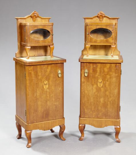 Appraisal: Pair of French Mahogany Side Cabinets second quarter th century