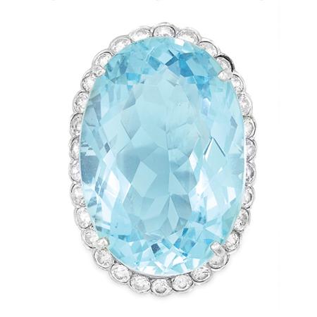 Appraisal: Aquamarine and Diamond Ring Estimate -