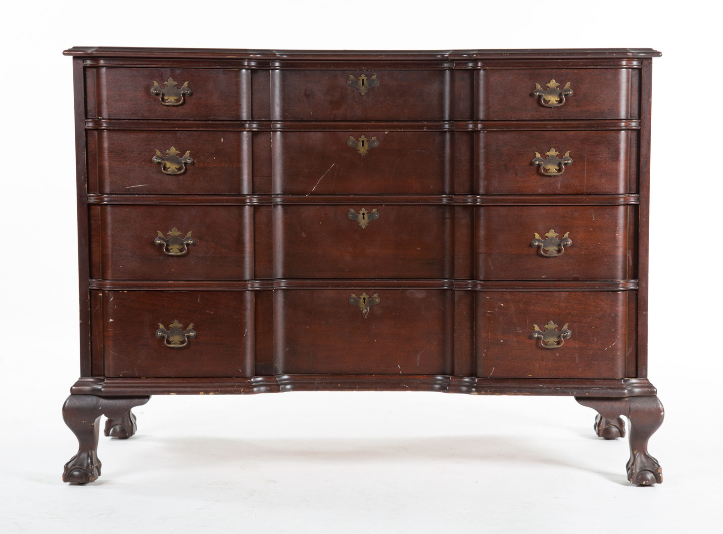 Appraisal: Mahogany block-front chest