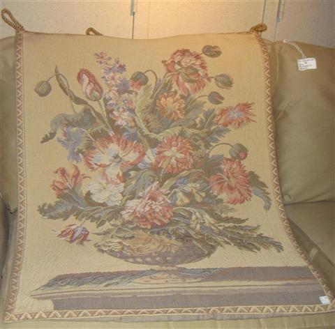 Appraisal: TAPESTRY DEPICTING FLOWERS IN AN URN Provenance ANTIQUE CONTEMPORARY LEASING