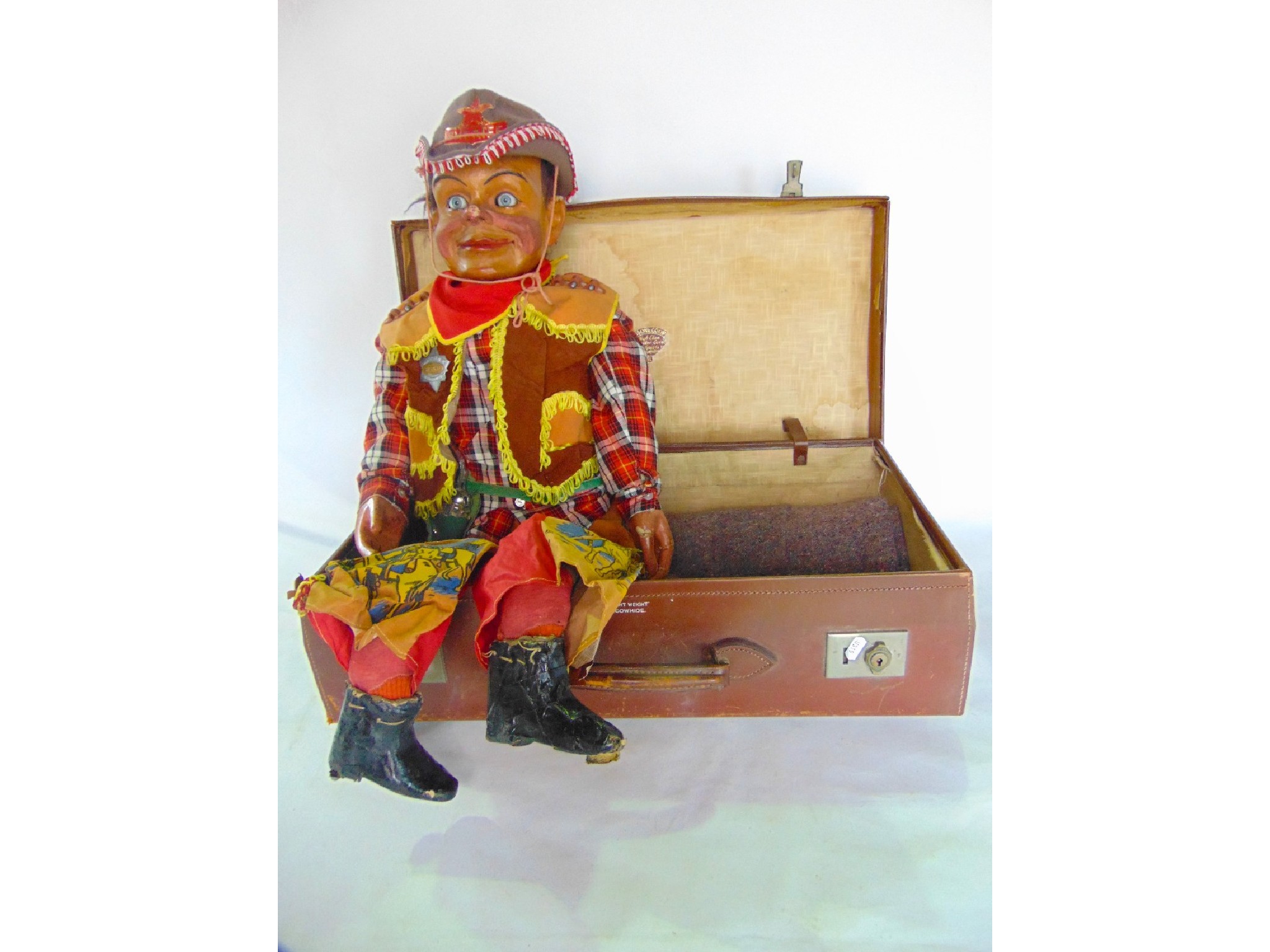 Appraisal: Johnny A good quality large th century ventriloquist's doll attributed