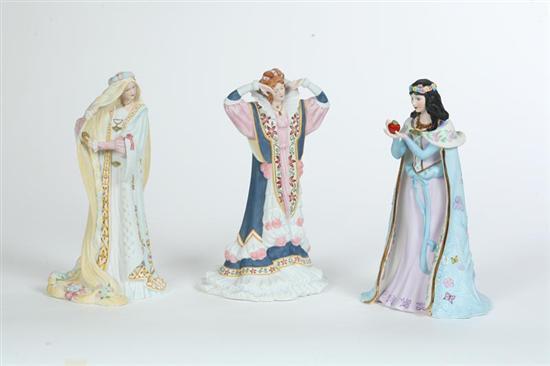 Appraisal: THREE LENOX FIGURINES Sleeping Beauty h Rapunzel h And Snow