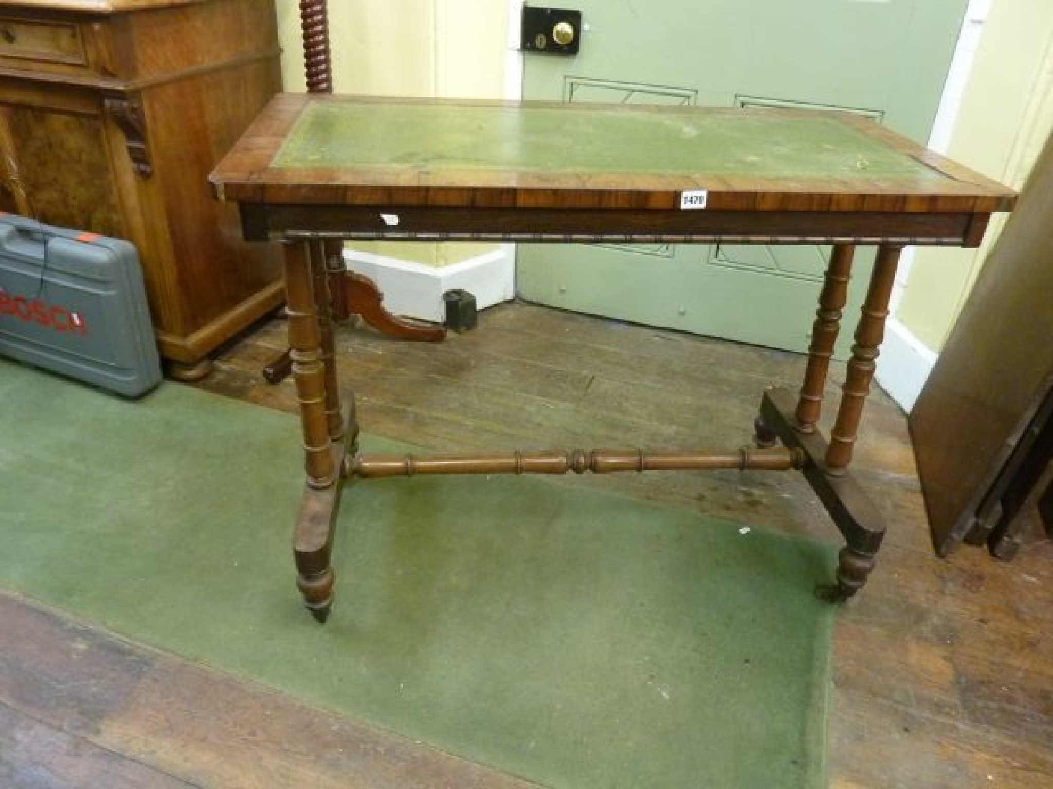 Appraisal: A Victorian rosewood centre table of rectangular form with inset