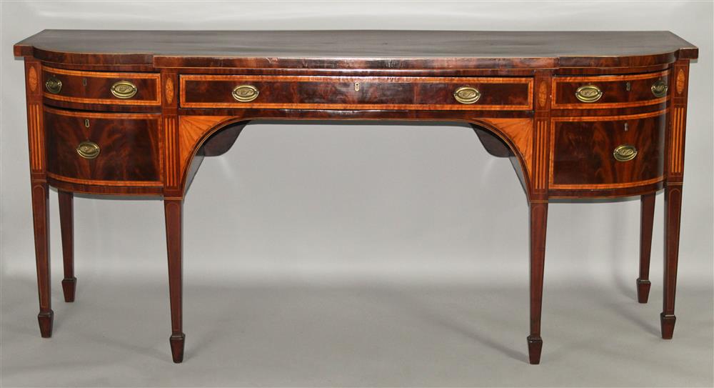 Appraisal: GEORGIAN NEOCLASSICAL FINELY INLAID MAHOGANY SIDEBOARD EARLY TH CENTURY having