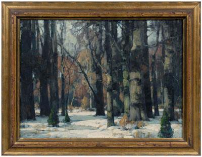 Appraisal: John Fabian Carlson painting New York - quot Sunlit Aisles