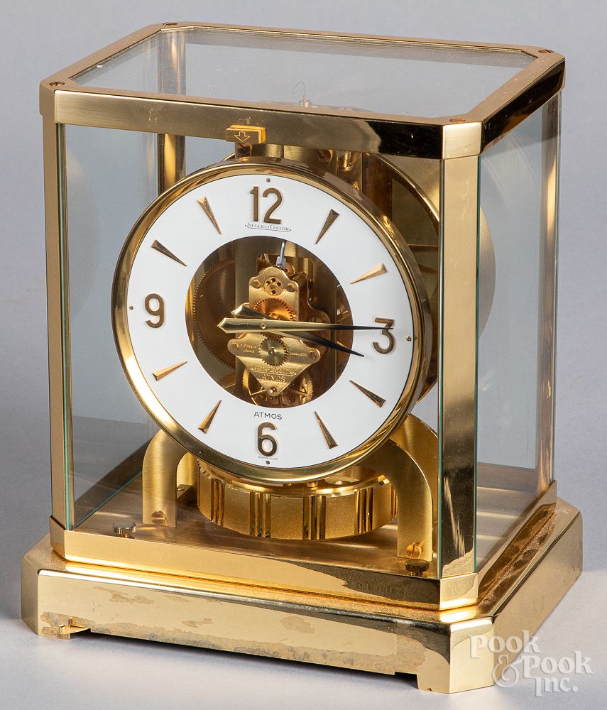 Appraisal: Jaeger LeCoutre brass Atmos clock Jaeger LeCoutre brass Atmos clock