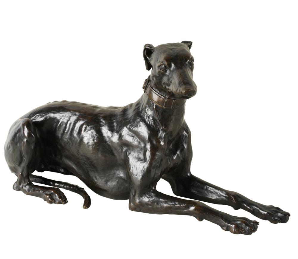 Appraisal: CHRISTOPHE FRATIN - GREYHOUNDbronze signed in casting Provenance The Estate