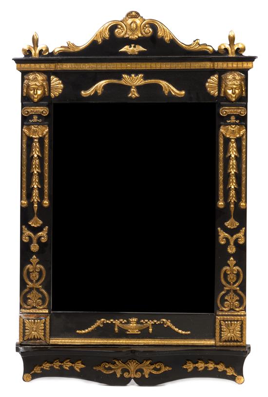 Appraisal: Sale Lot A Continental Painted and Parcel Gilt Mirror having