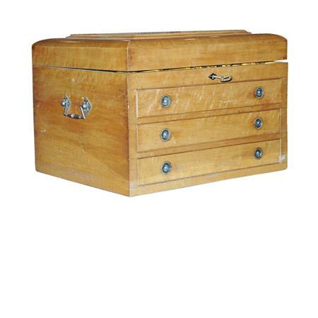 Appraisal: Bird's-Eye Maple Silver Chest Estimate -