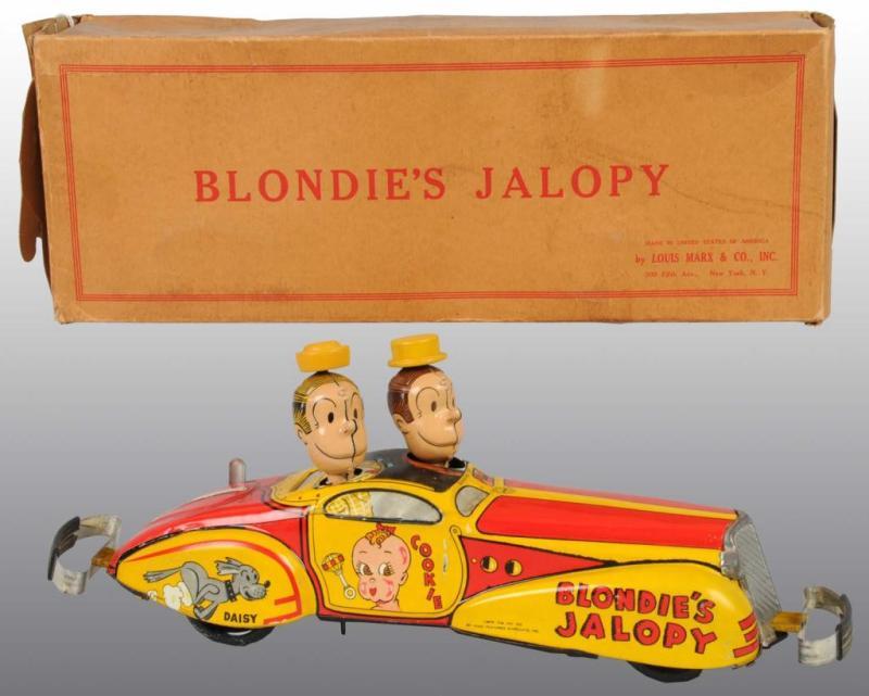 Appraisal: Marx Blondie Jalopy Toy in Original Box Description Tin litho