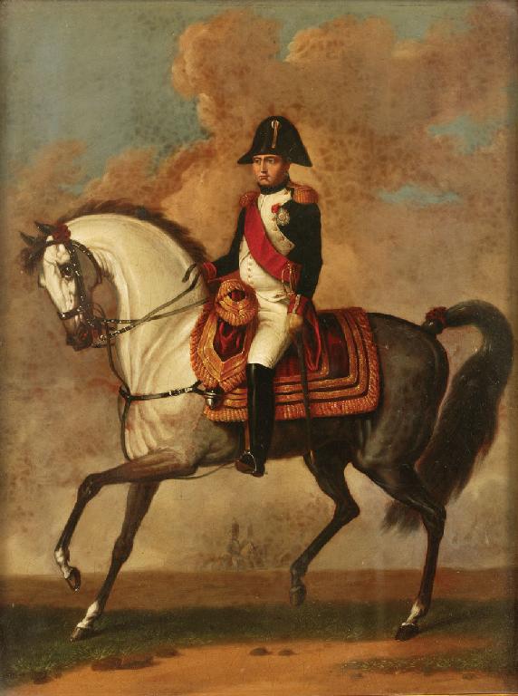 Appraisal: FRENCH SCHOOL th century A portrait of Napoleon Bonaparte on