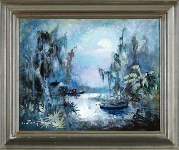 Appraisal: Colette Pope Heldner American Louisiana - Swamp Idyl oil on