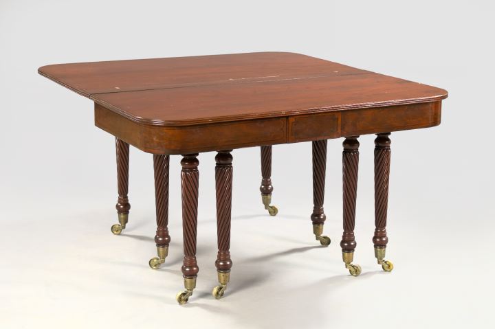 Appraisal: Regency Mahogany Fold-Over Dining Table first quarter th century the