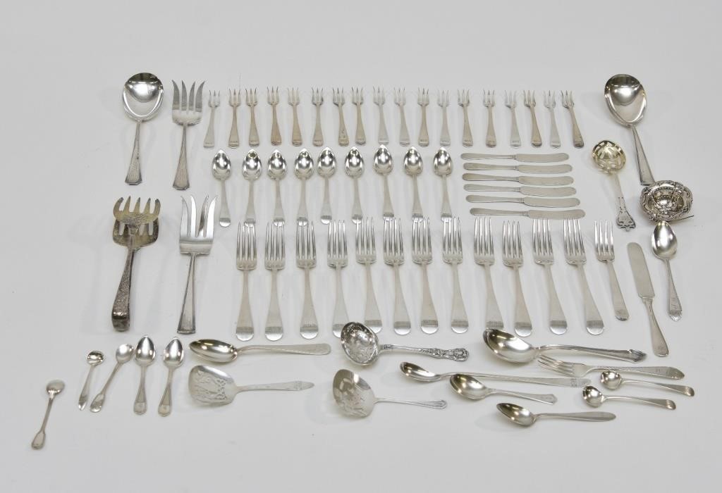 Appraisal: Miscellaneous sterling silver tableware flatware of various patterns to include