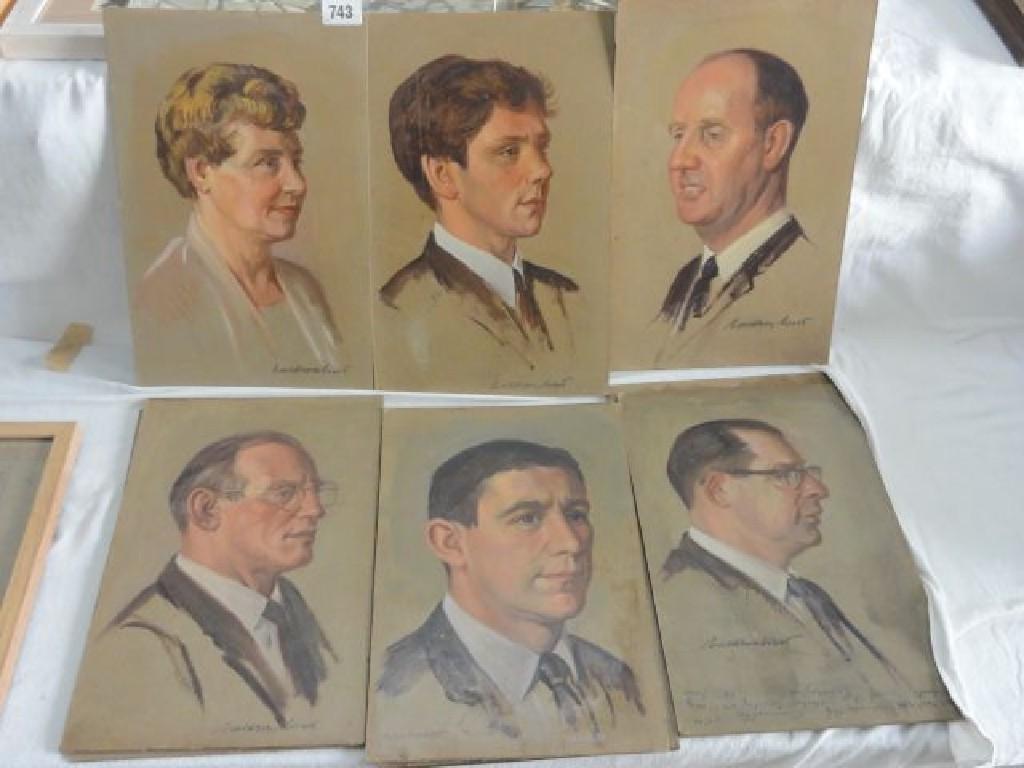 Appraisal: A collection of nine oil paintings on board by Waldron