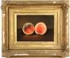 Appraisal: OOP - Still Life of a Pair of Peaches ca