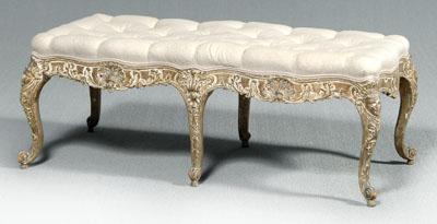 Appraisal: Louis XV carved and gilt bench carved and parcel gilt