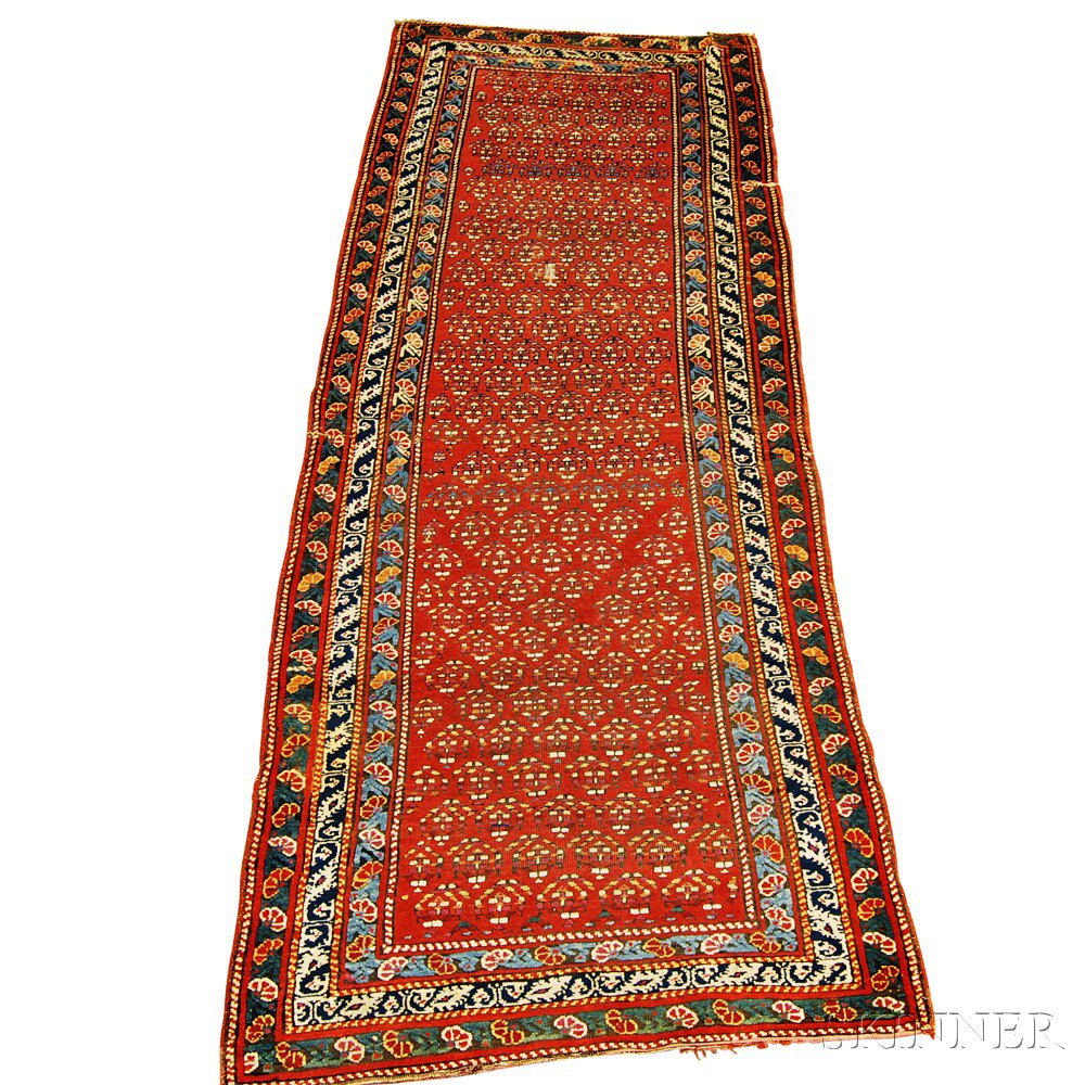 Appraisal: South Caucasian Long Rug early th century crease wear minor