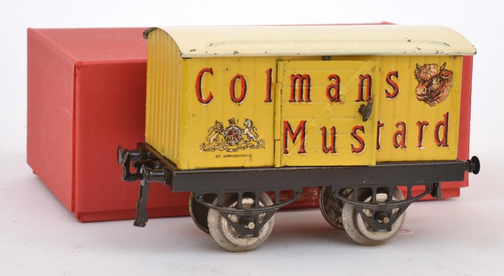 Appraisal: VERY RARE HORNBY O GAUGE 'COLEMANS MUSTARD' VAN YELLOW WITH