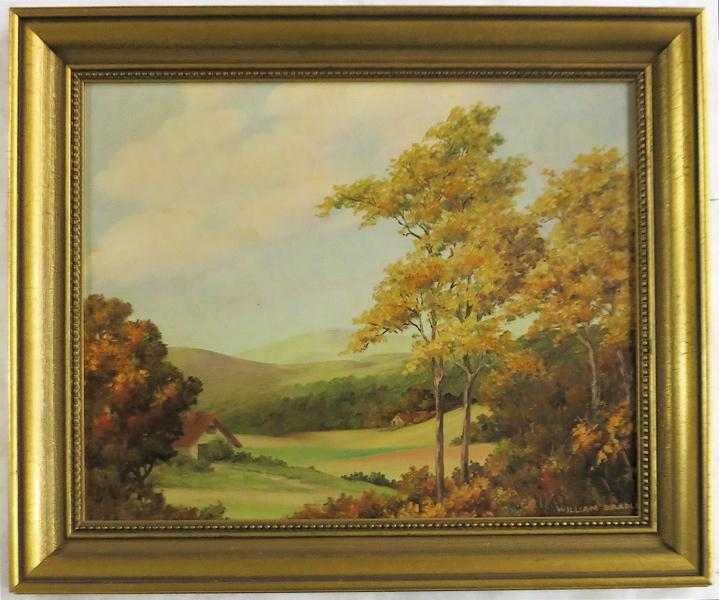 Appraisal: WILLIAM BRADLEY OIL ON CANVAS United States - Autumn landscape