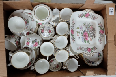 Appraisal: A good collection of mixed teaware to include Wedgwood floral