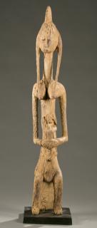 Appraisal: Bamana seated maternity figure th c Bamana door lock th