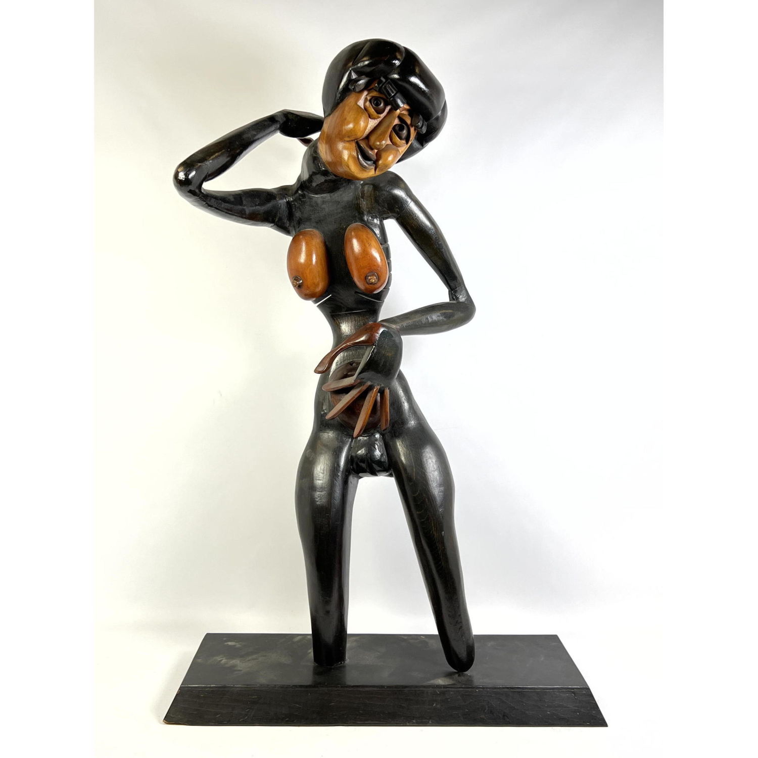 Appraisal: GREGORY GORBY - - Carved wood Folk Art Style Female