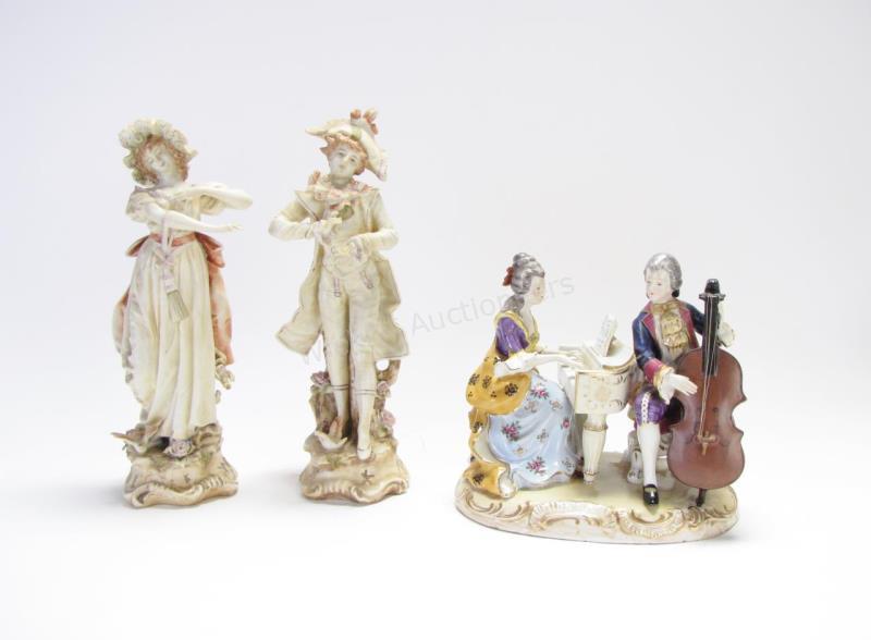 Appraisal: Group of Porcelain Figures including two figures depicting man and