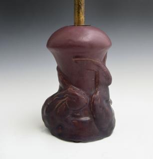 Appraisal: Van Briggle Pottery Rabbit Lamp Base th c in purple