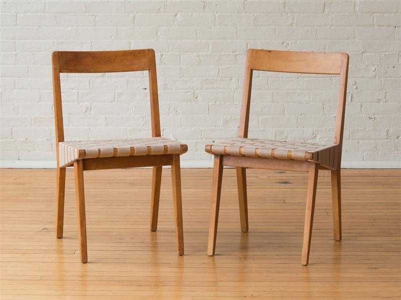 Appraisal: JENS RISOM PAIR OF SIDE CHAIRS x x in Estimate