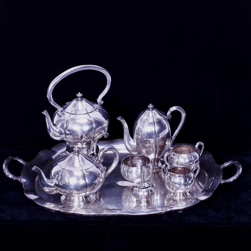 Appraisal: Sanborns Mexican sterling silver eight piece tea set with tray