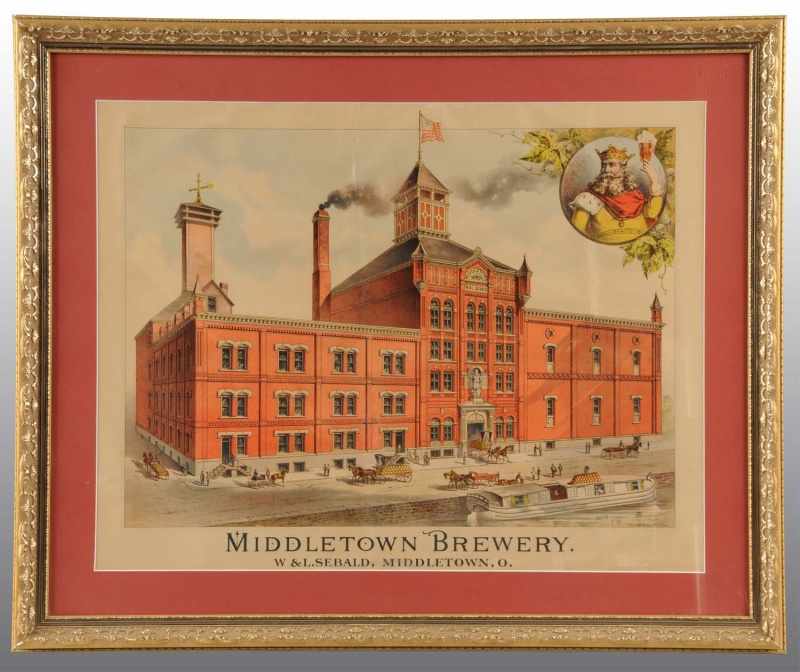 Appraisal: Paper Middletown Brewery Poster Description Dated Published by Achert Co