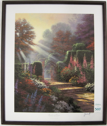 Appraisal: THOMAS KINKADE American th Century COLOR PRINT titled Garden of