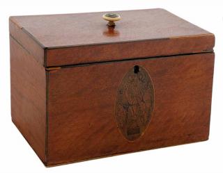 Appraisal: Federal Satinwood and Urn Caddy British or American - highly