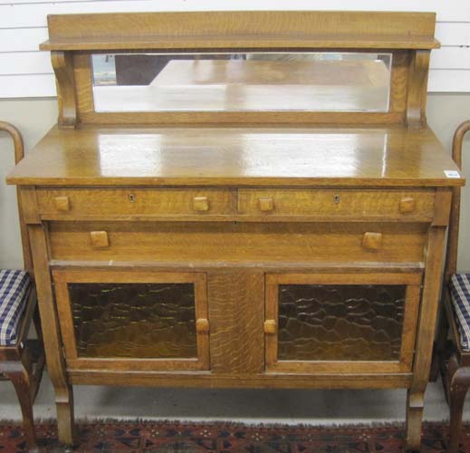 Appraisal: ARTS CRAFTS STYLE OAK BUFFET American c the front featuring