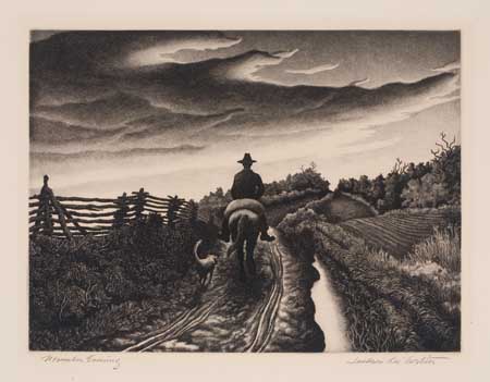 Appraisal: JACKSON LEE NESBITT November Evening Etching x mm x inches