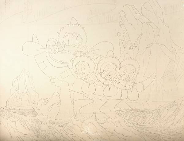 Appraisal: Carl Barks - Original Artwork for preliminary pencil on masonite