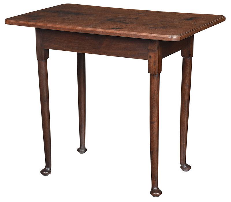 Appraisal: Rare North Carolina Queen Anne Walnut Tea Table probably Roanoke