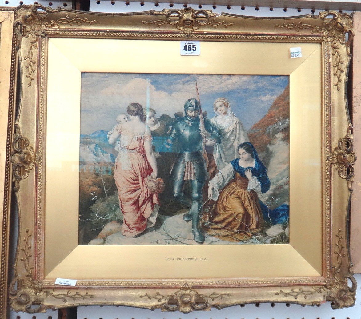 Appraisal: Frederick Richard Pickersgill - the Pilgrims Progress watercolour signed with