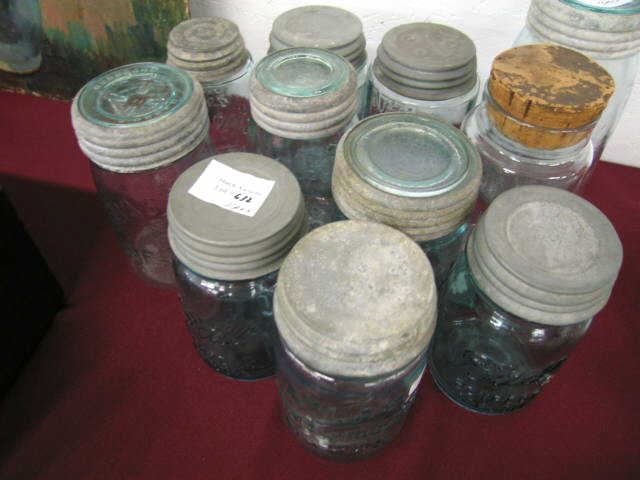 Appraisal: Old Glass Fruit Jars Mason's Ball more