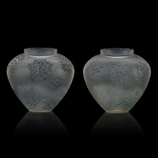 Appraisal: LALIQUE Two Esterel vases LALIQUETwo Esterel vases France des M