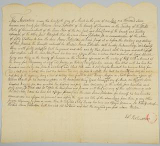 Appraisal: Gen James Robertson Signed Sale of Land to John Davis