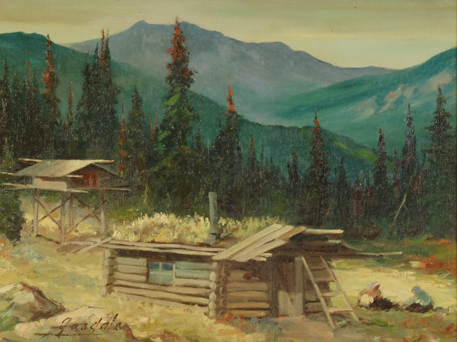 Appraisal: HARVEY B GOODALE OIL ON CANVAS Alaska - Alaskan cache