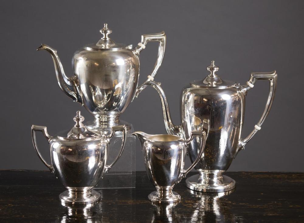 Appraisal: REED BARTON STERLING SILVER TEA AND COFFEE SERVICE pieces in