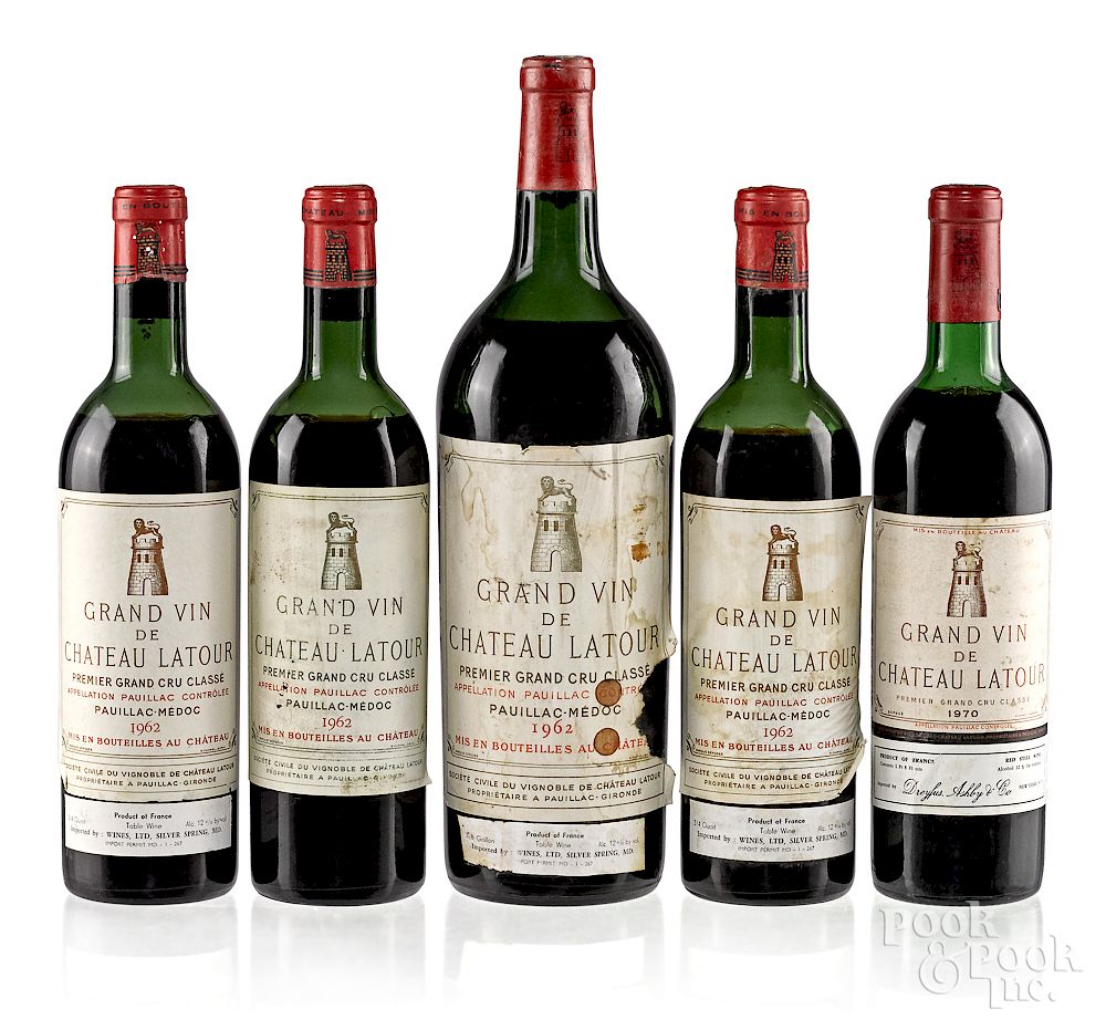 Appraisal: Five bottles of Chateau Latour Exclusive on Bidsquare Five bottles