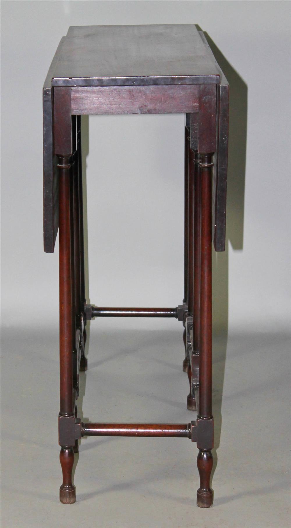 Appraisal: GEORGE III MAHOGANY SPIDER GATE LEG TABLE with narrow top