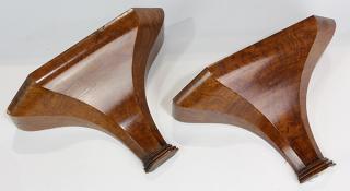 Appraisal: Pair of Biedermeier wall brackets each having a hexagonal top