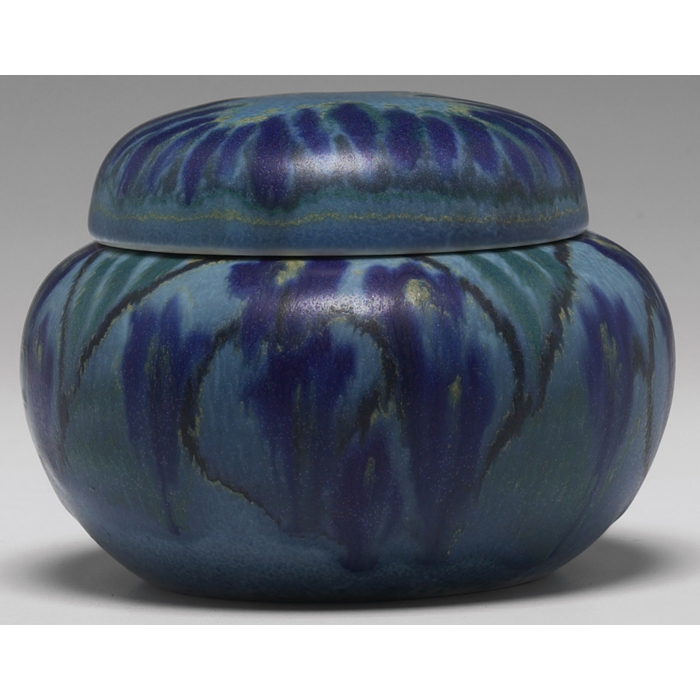 Appraisal: Unusual Rookwood covered vessel bulbous shape with a colorful floral