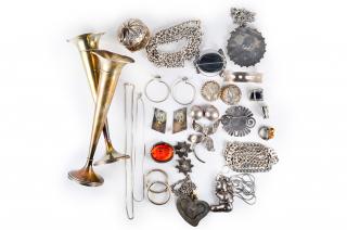 Appraisal: Lot of Silver and Costume Jewelry Lot of silver and